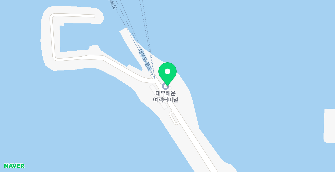 방아머리 선착장 위치 지도