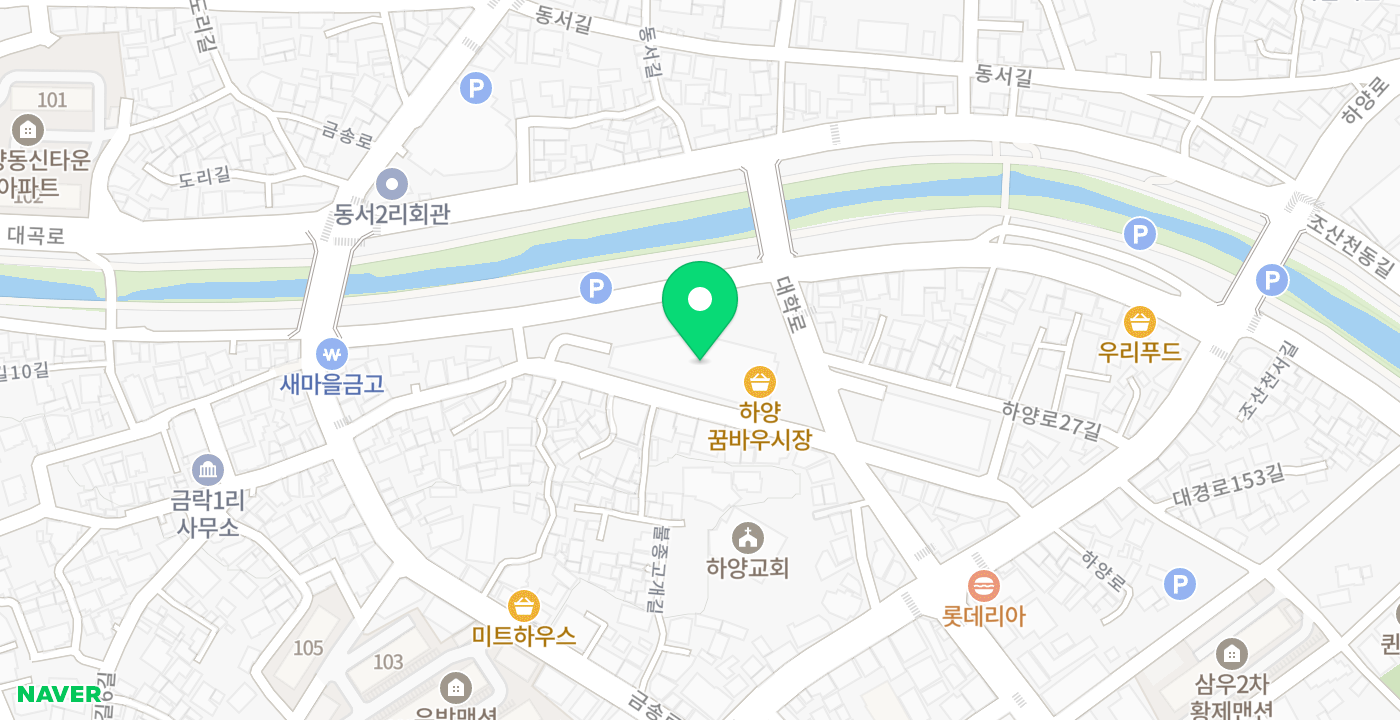 하양시장 위치 지도