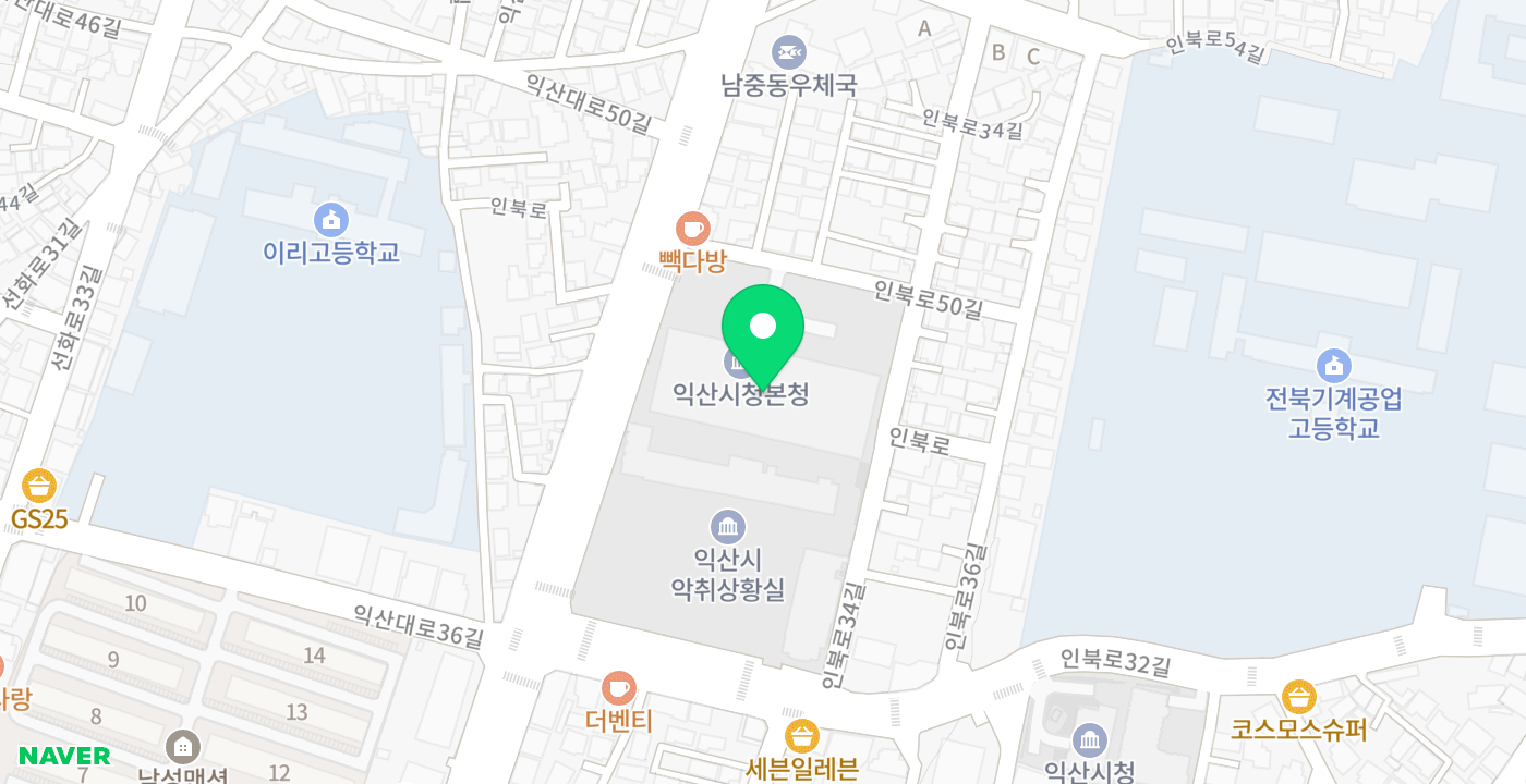 익산시청 위치 지도