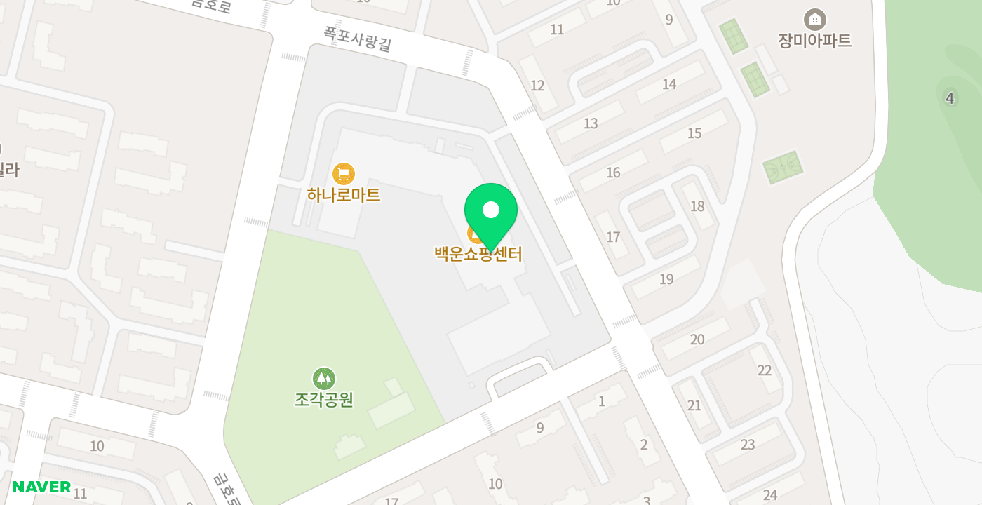 백운쇼핑센터 위치 지도