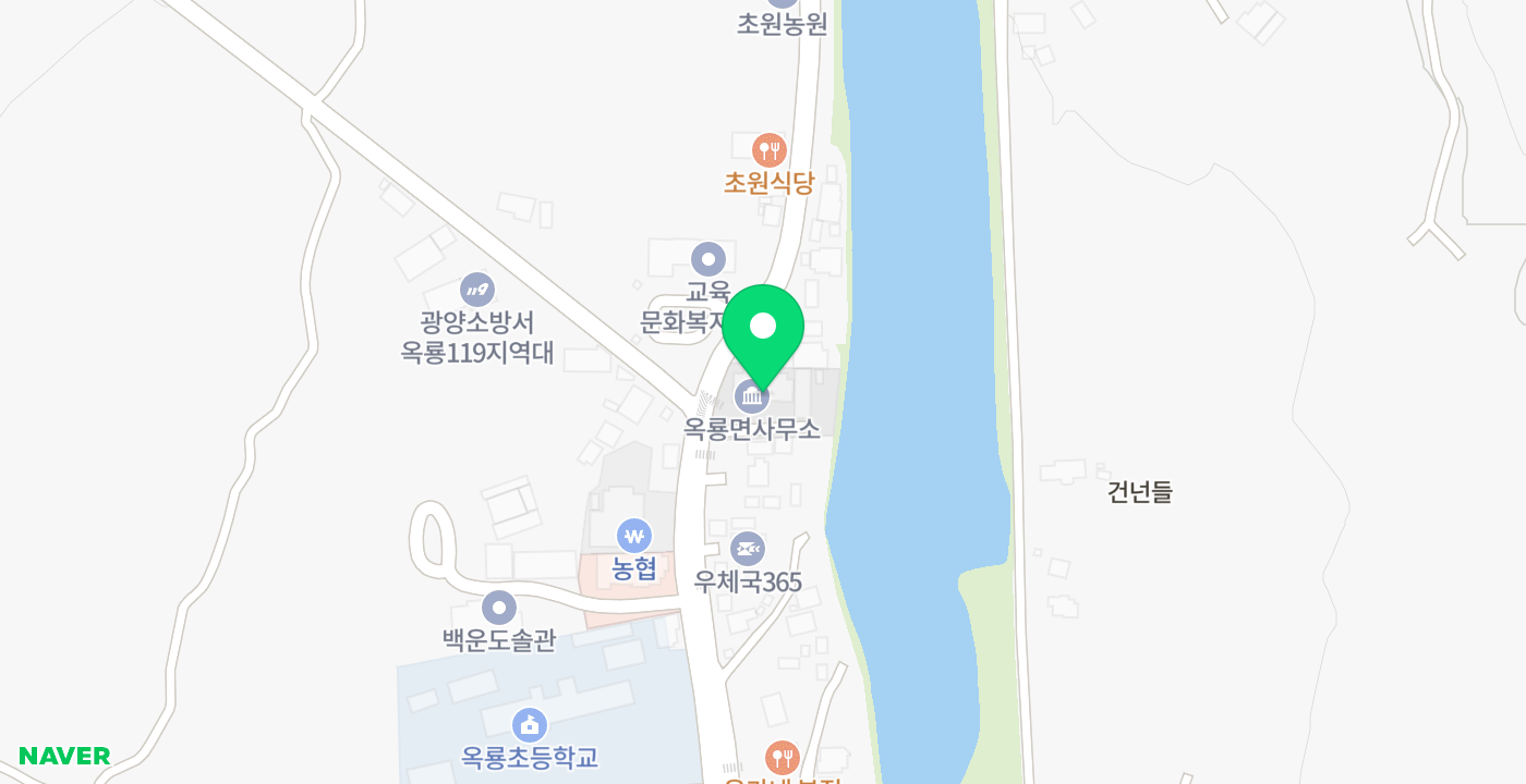 옥룡면사무소 위치 지도