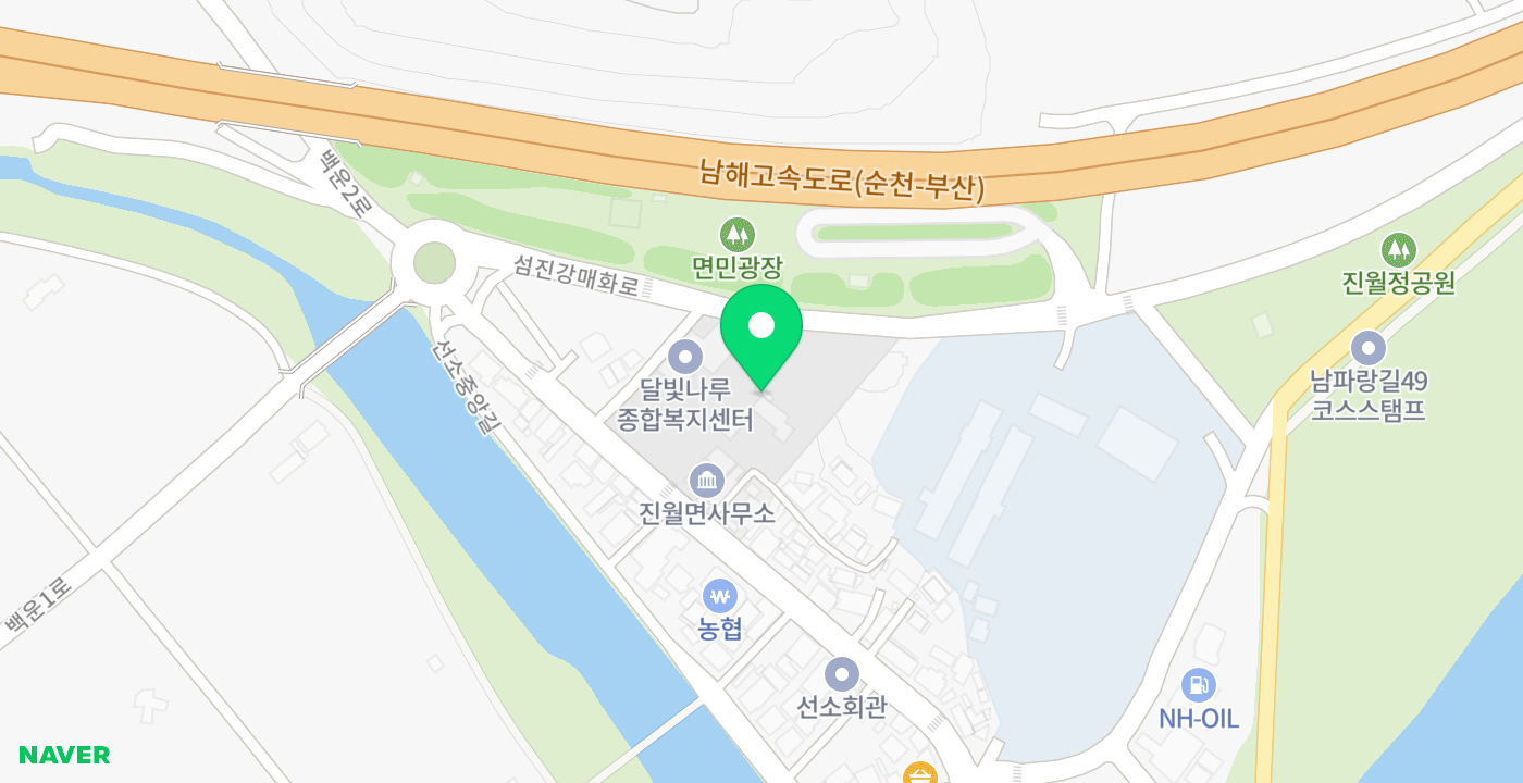 진월면사무소 위치 지도