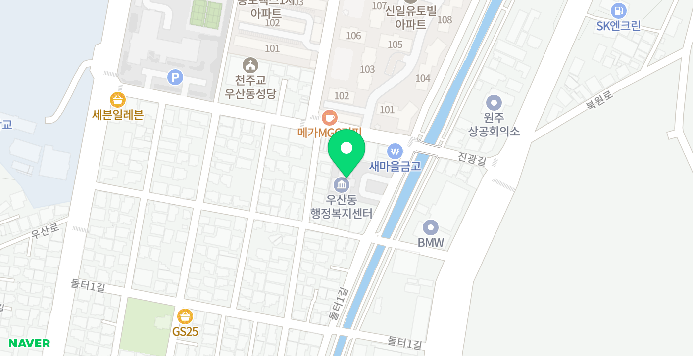 우산동 위치 지도