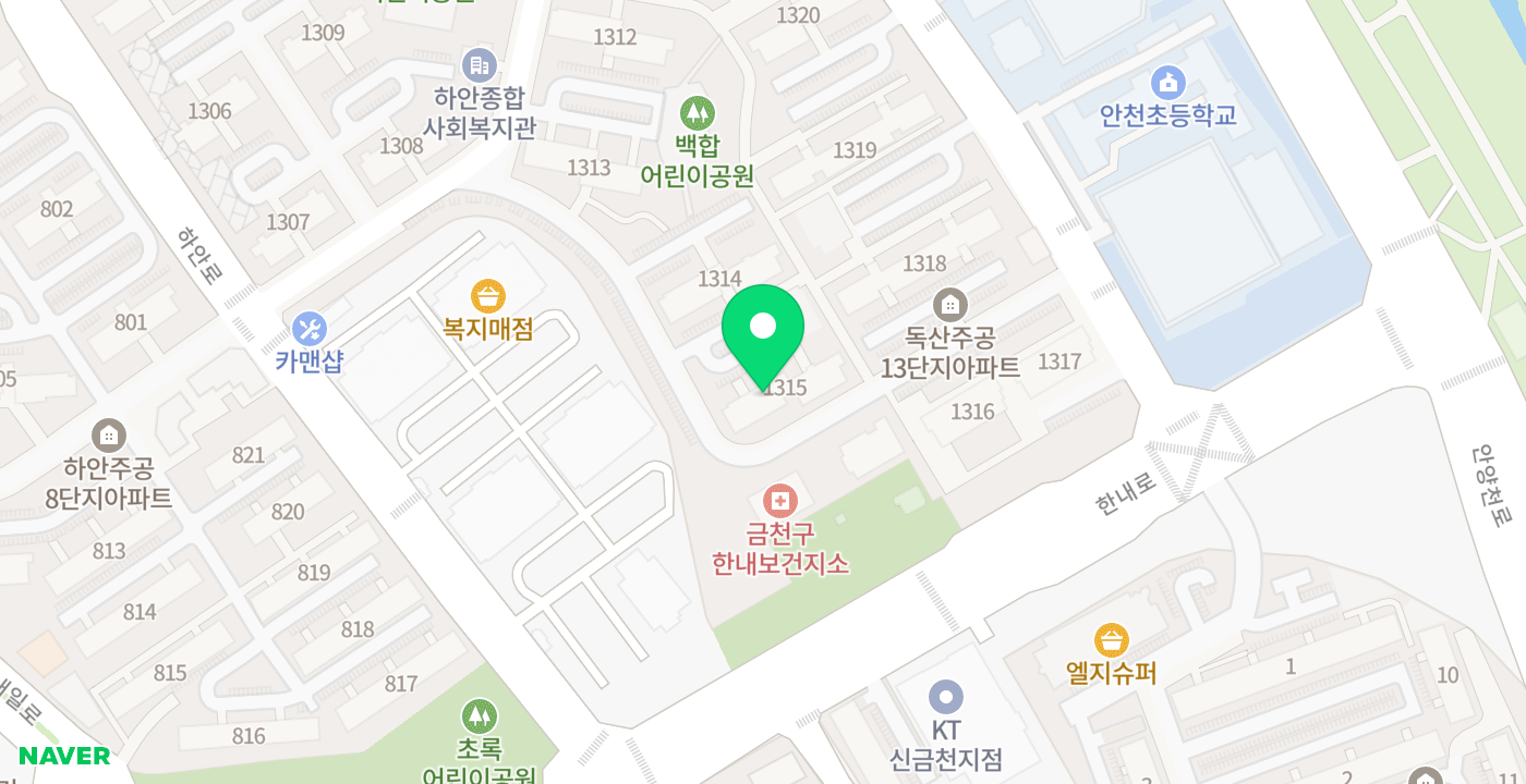 독산1동 주민센터(분소) 위치 지도