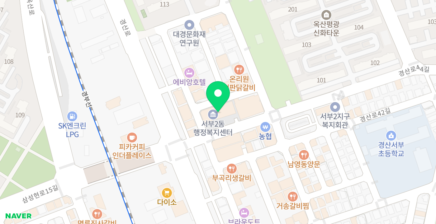 경산서부2동KIOSK 위치 지도