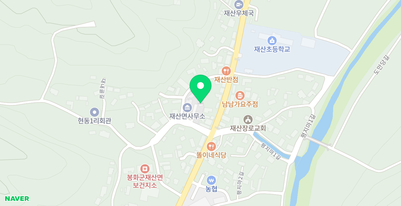 재산면사무소 위치 지도