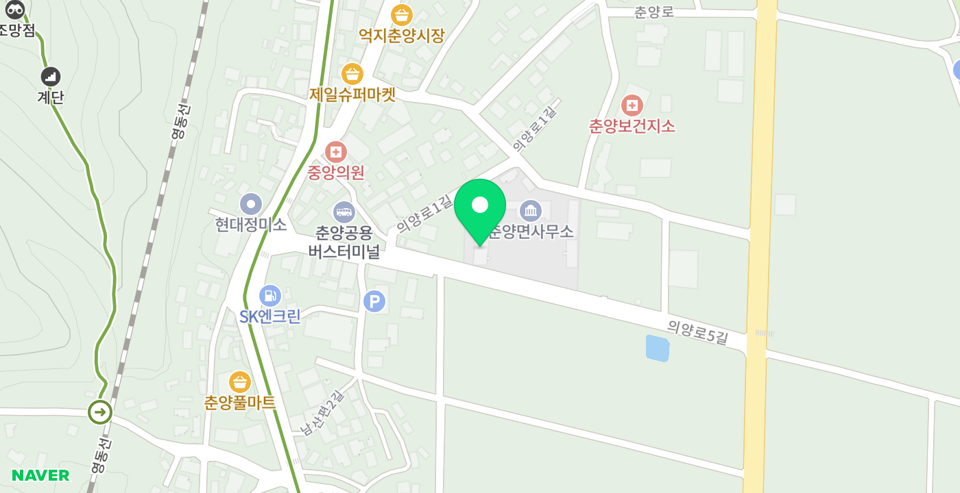 춘양면 kiosk 위치 지도
