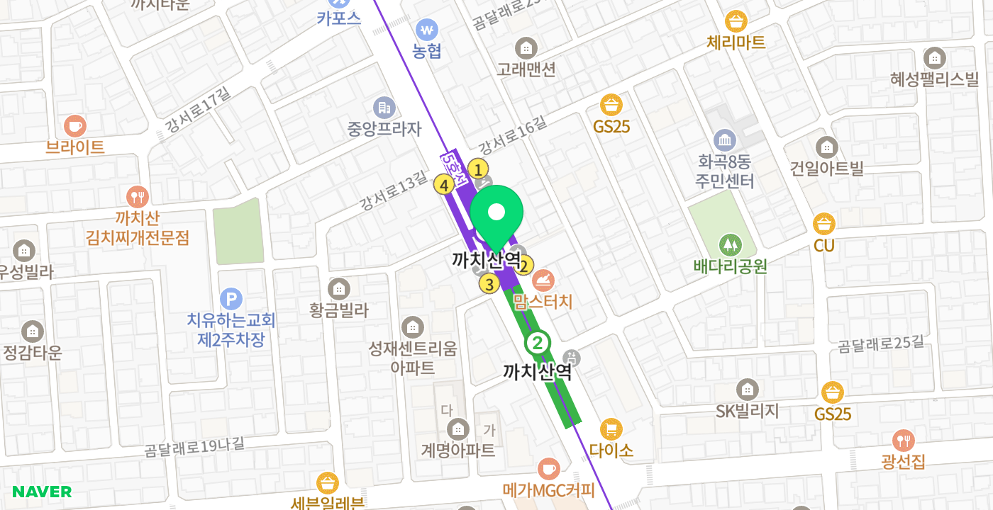 까치산역 위치 지도