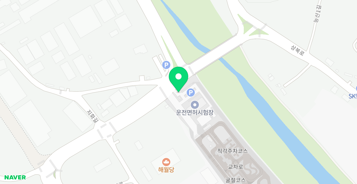 상북 울산운전면허시험장 위치 지도