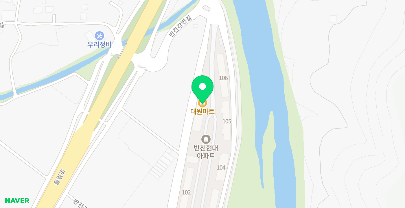 반천 현대아파트 위치 지도