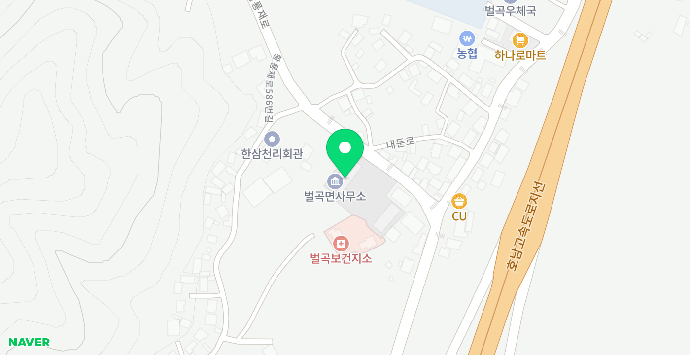 벌곡면사무소 위치 지도