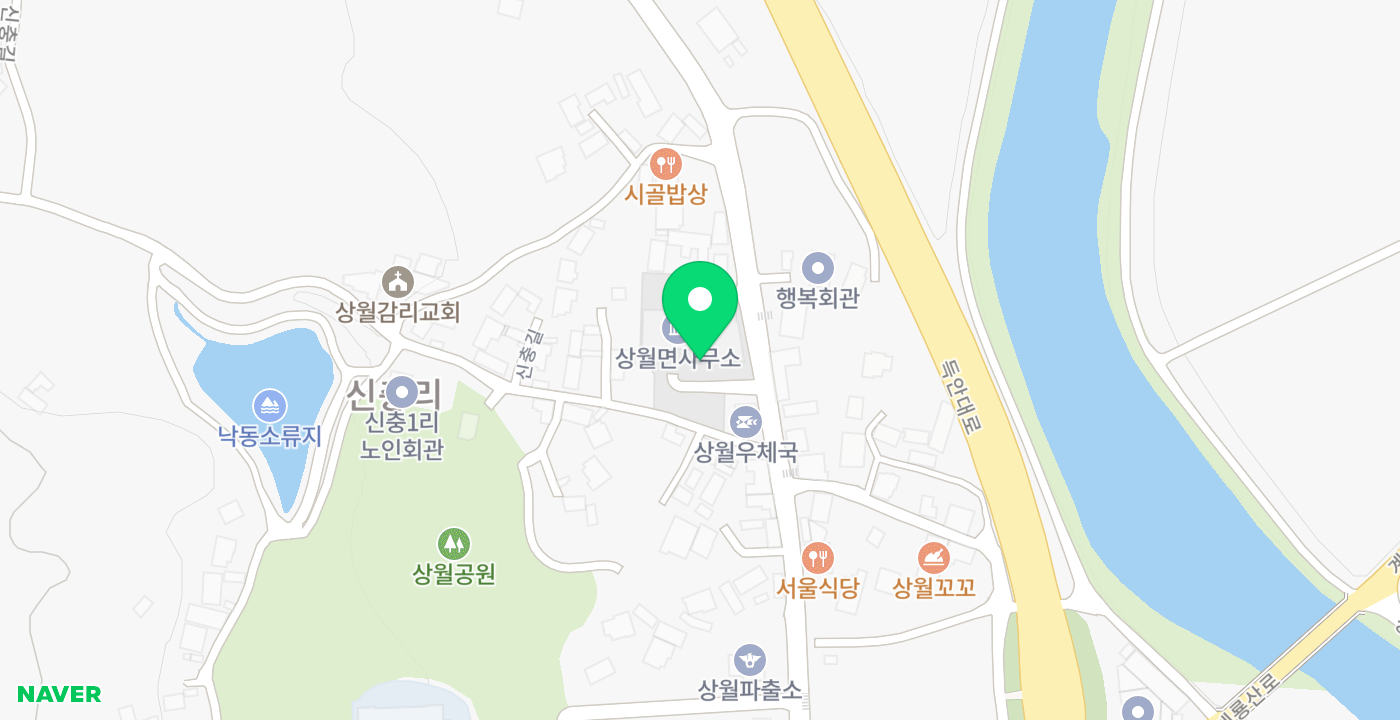 상월면사무소 위치 지도