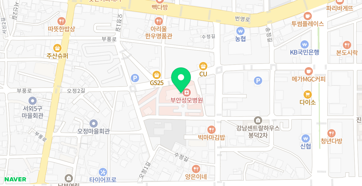 부안 성모병원 1층 위치 지도