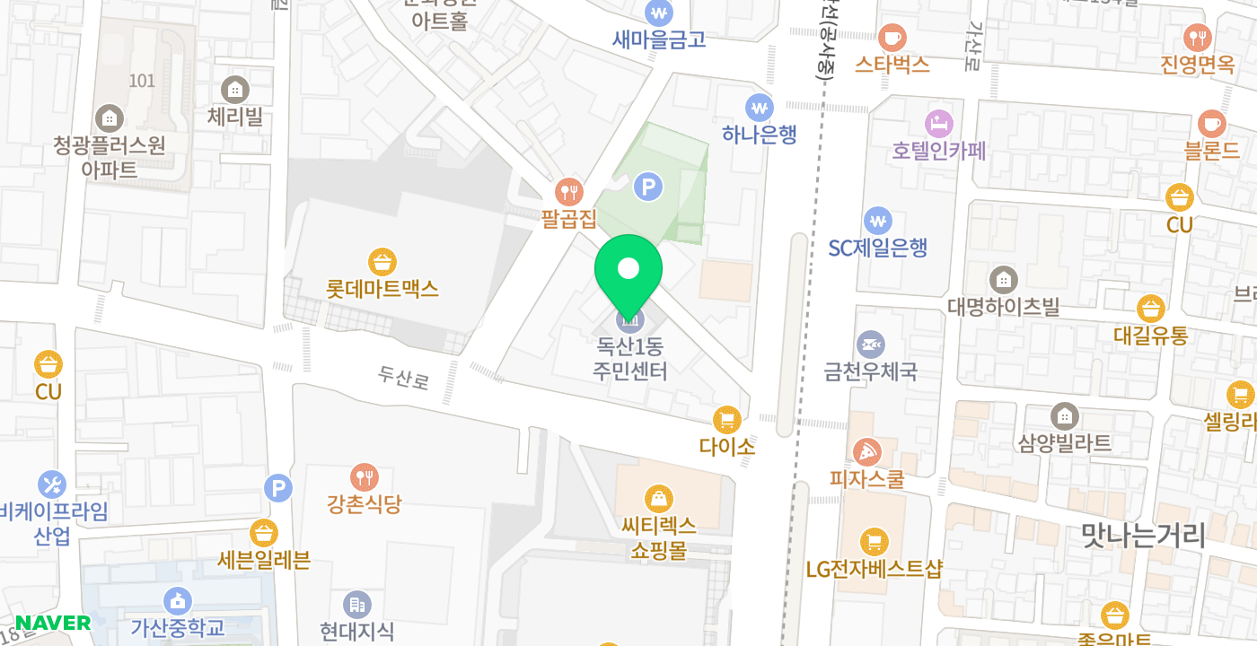 독산1동주민센터 위치 지도