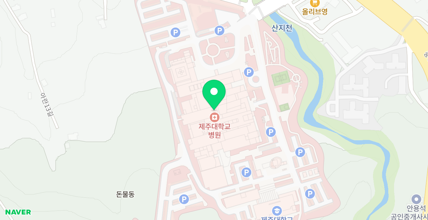 제주대학교병원 위치 지도