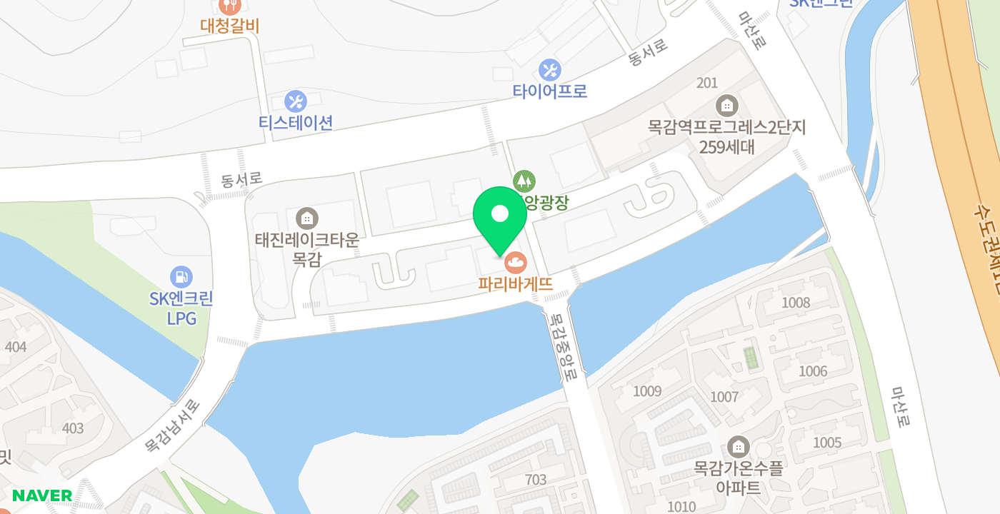 목감동 축협 물왕지점 위치 지도