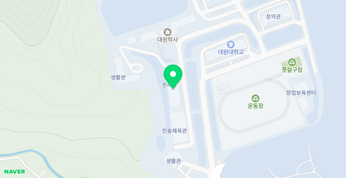 대원대학교 위치 지도