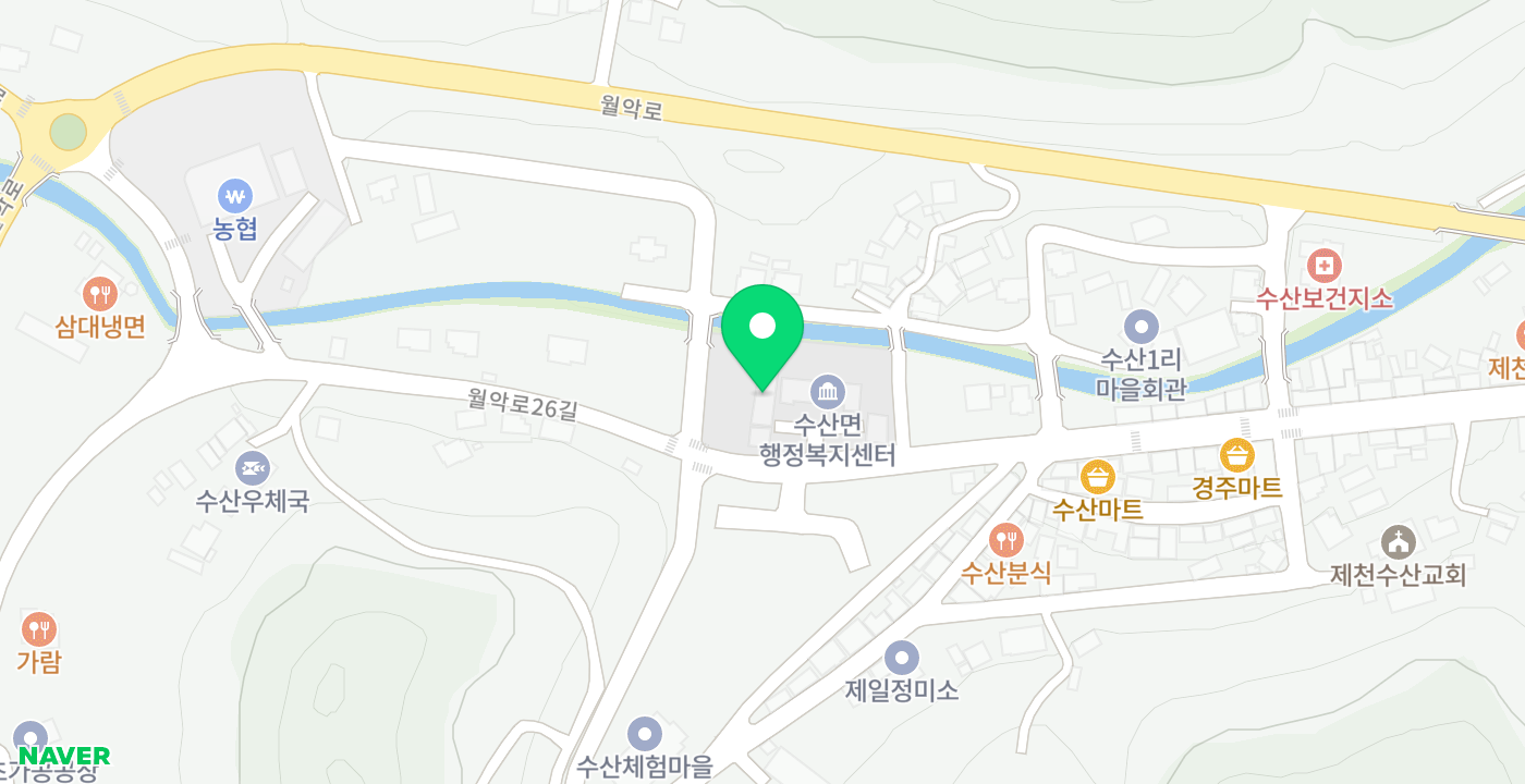 수산면 행정복지센터 위치 지도