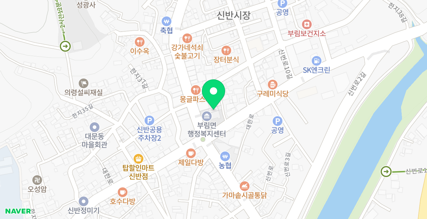 부림면 위치 지도