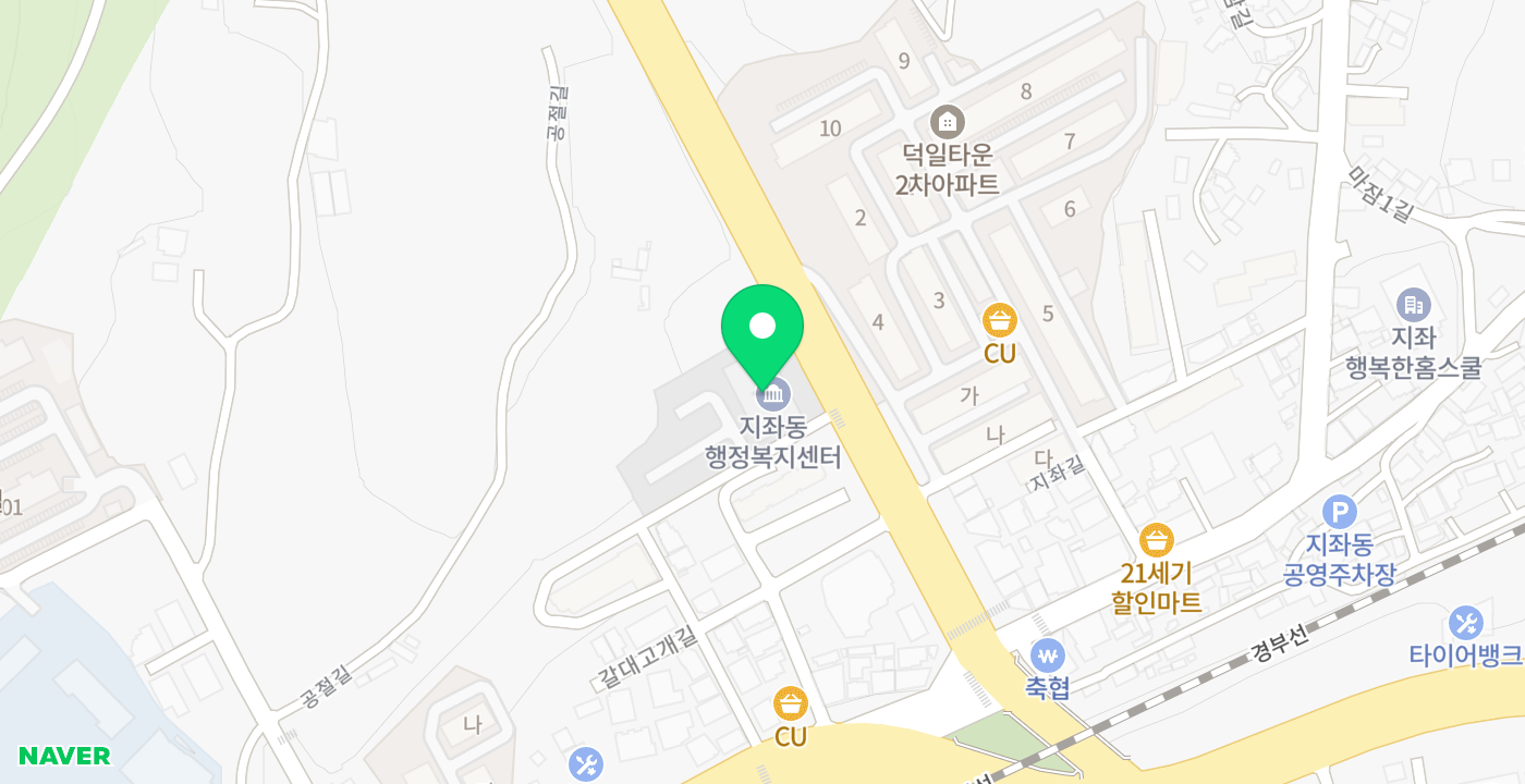 김천시지좌동행정복지센터 위치 지도