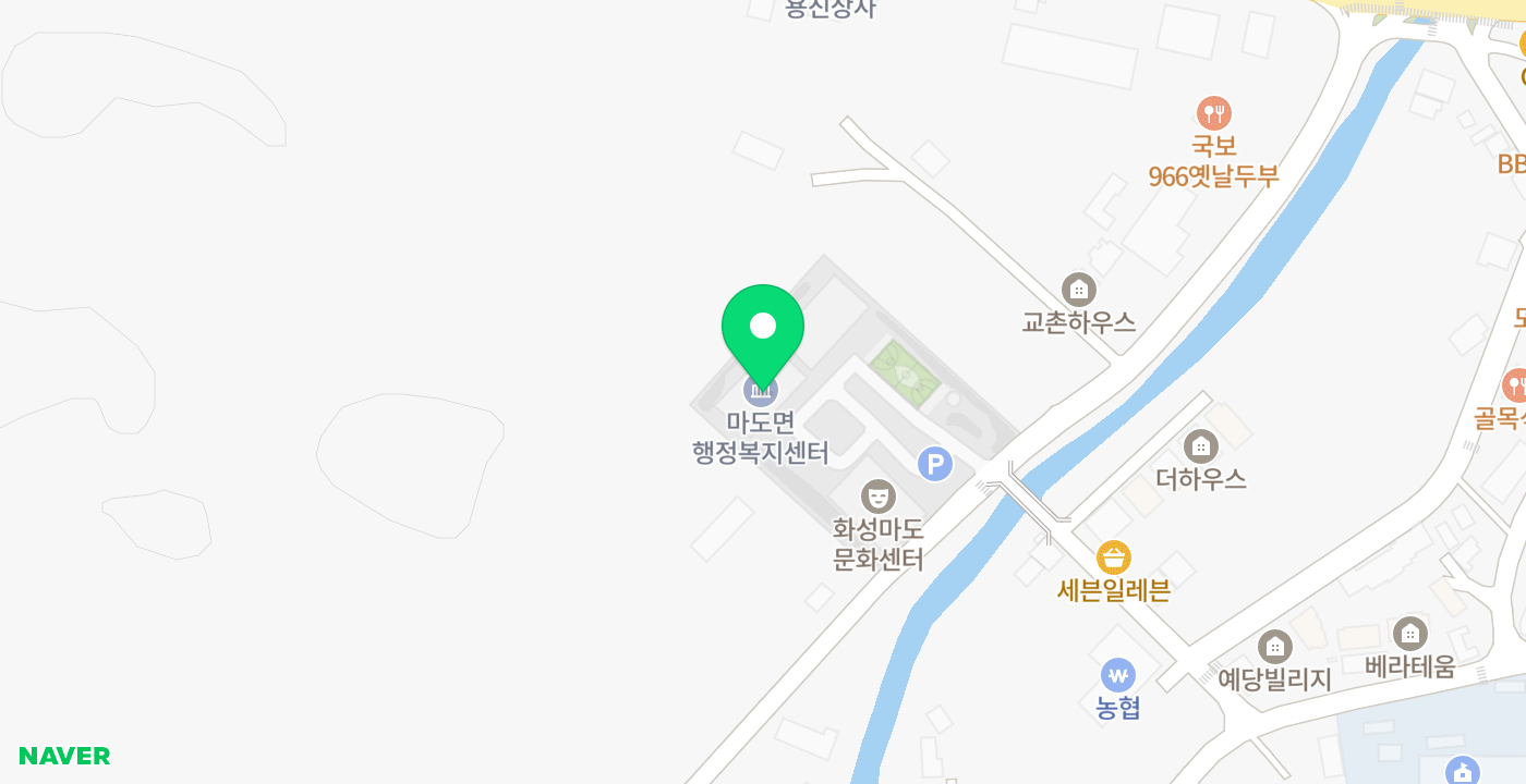 마도면사무소 위치 지도