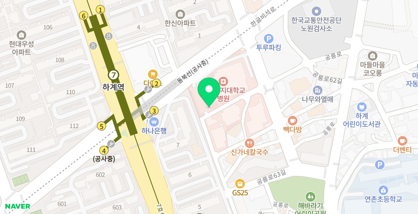 을지병원 위치 지도