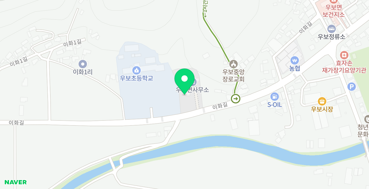우보면 위치 지도
