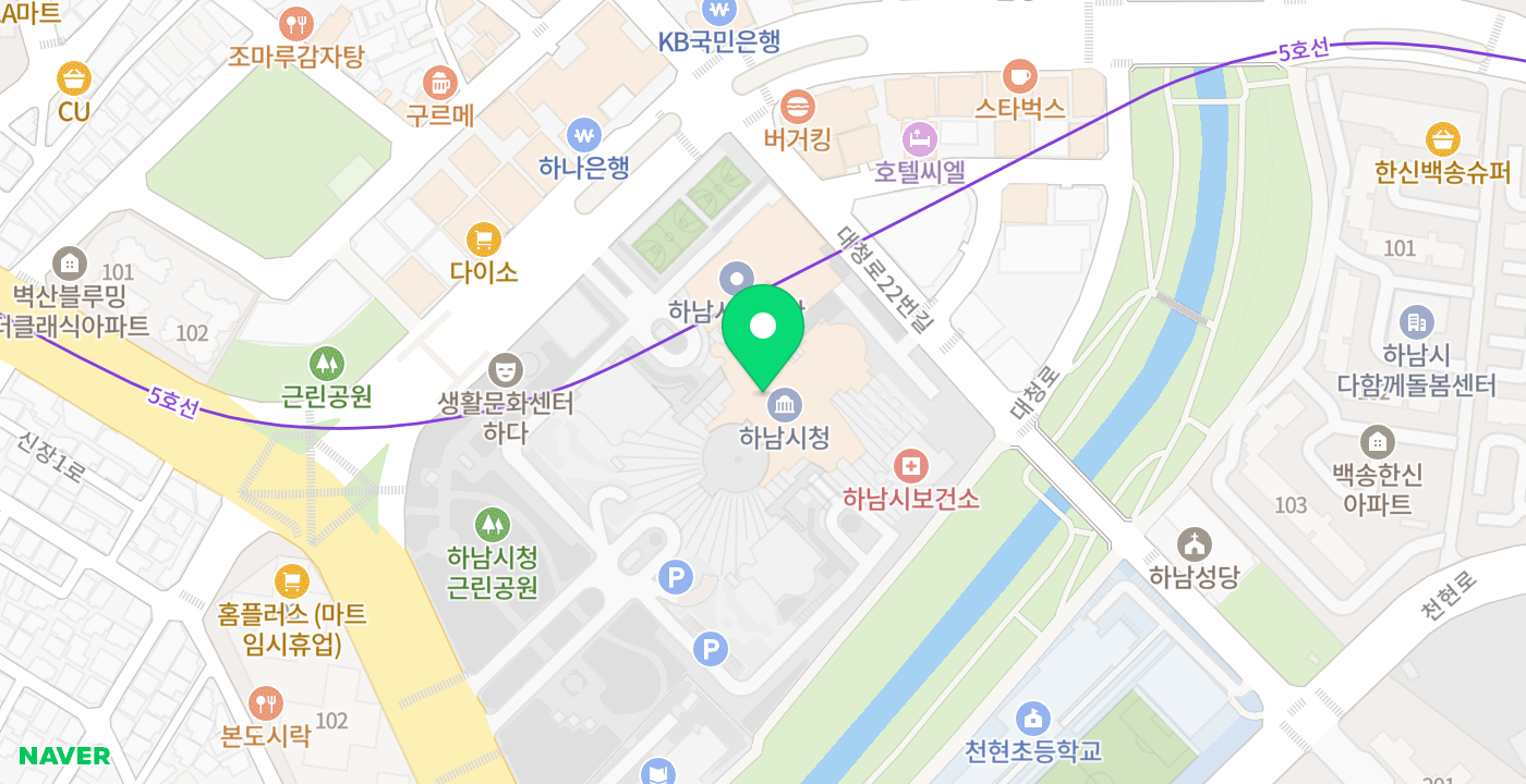 하남시청 민원실-2 위치 지도