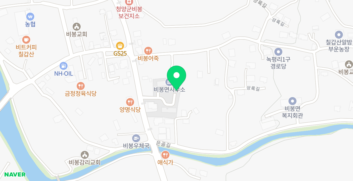 비봉면 위치 지도