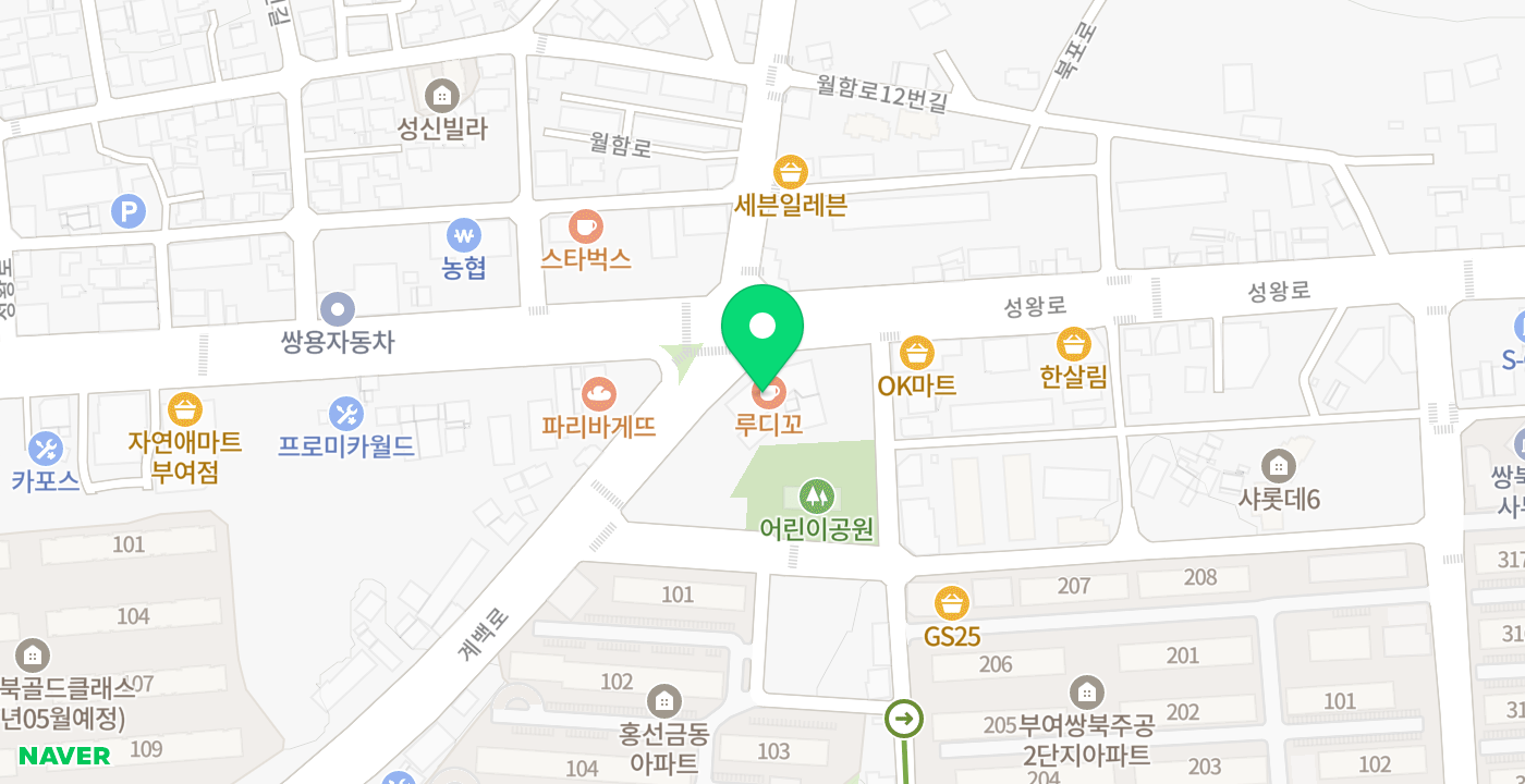 부여농협동부지소 위치 지도