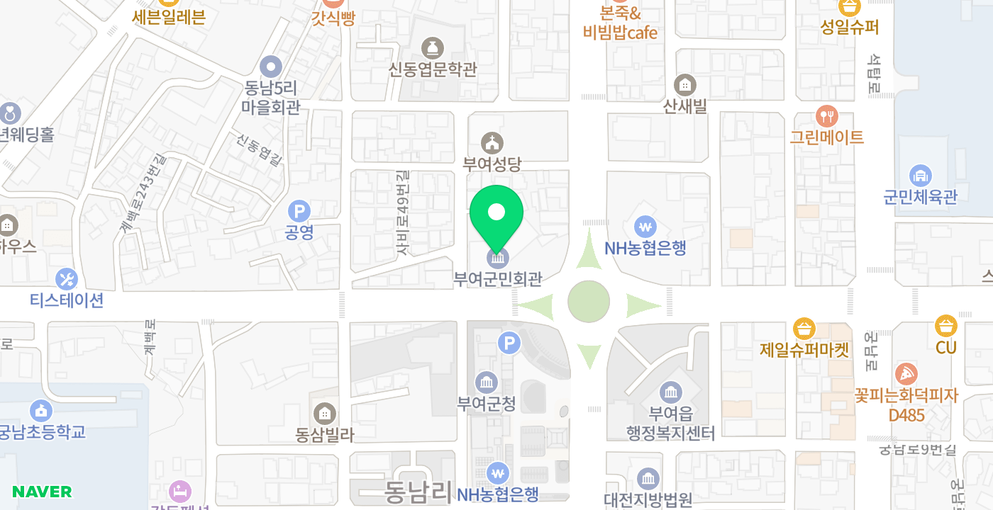 부여세무서 위치 지도