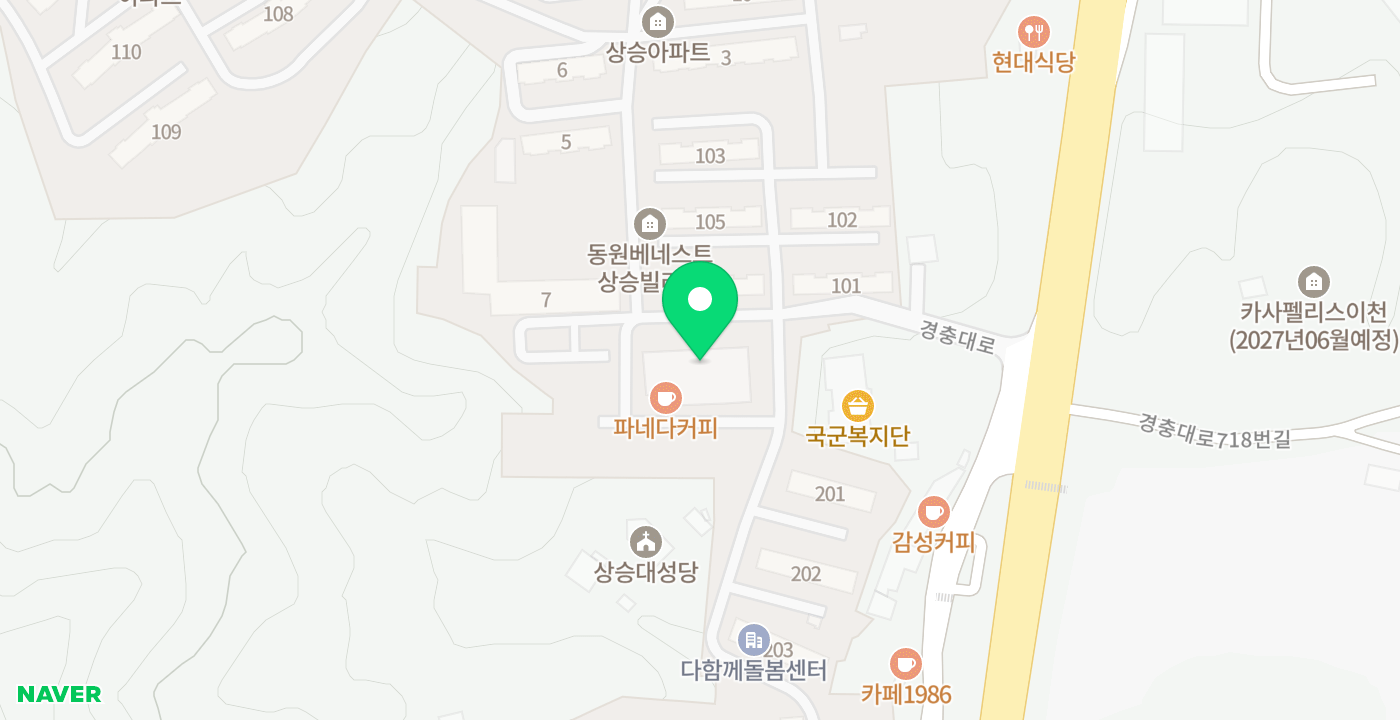 장호원읍 7군단 위치 지도