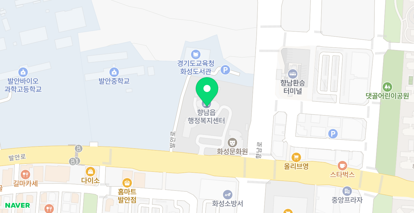 향남읍2 위치 지도