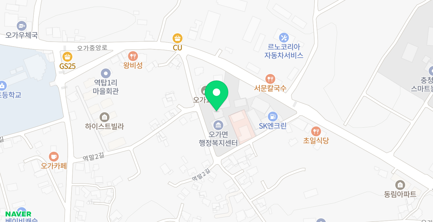 오가면옥외 위치 지도