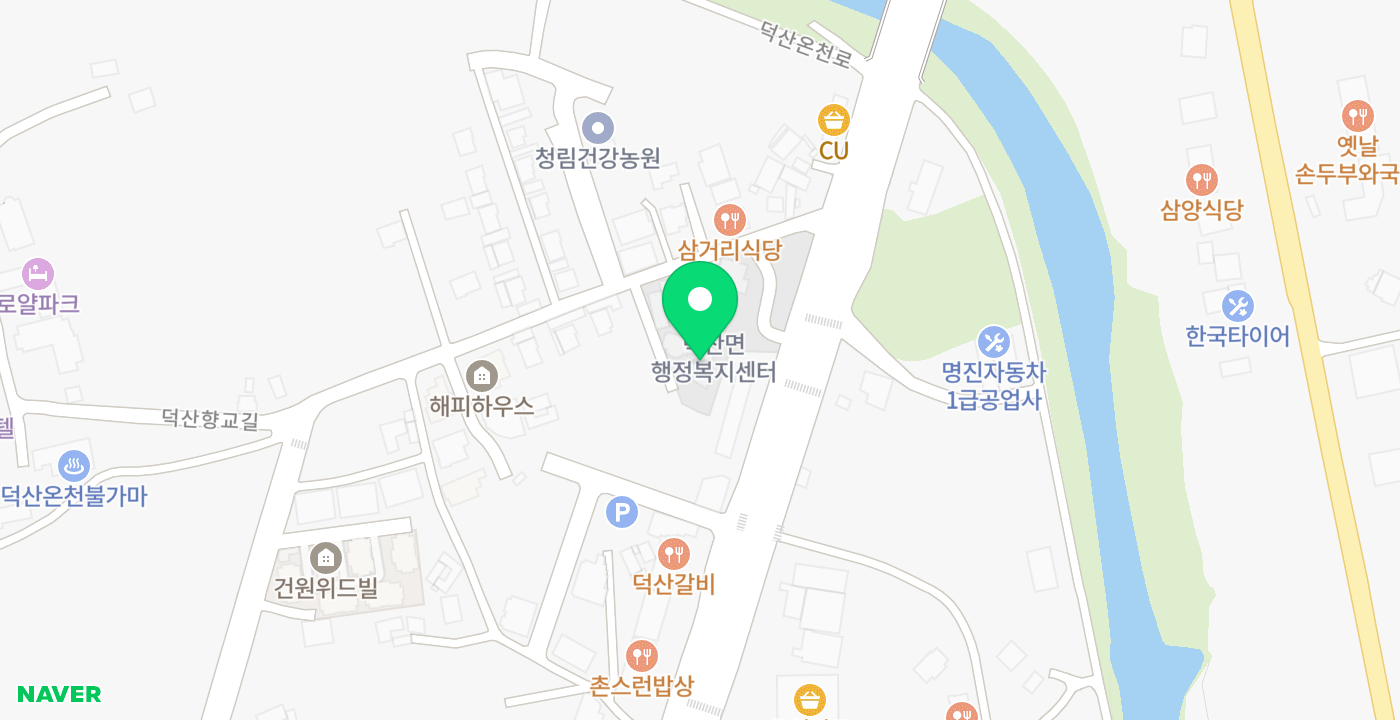 덕산면옥외 위치 지도