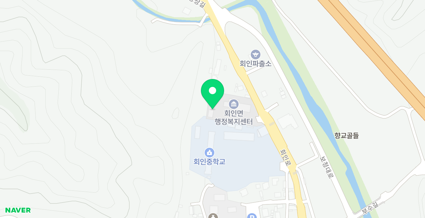 회인면행정복지센터 위치 지도