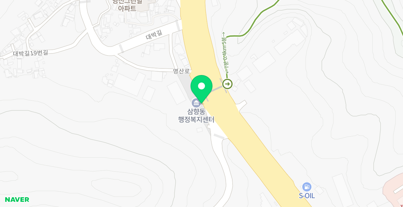 삼향동 행정복지센터 위치 지도