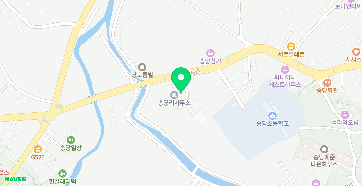 구좌읍 송당리사무소 위치 지도