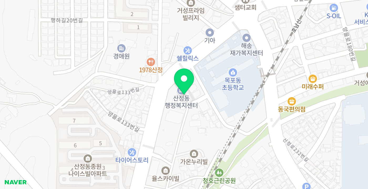 산정동 KIOSK 위치 지도