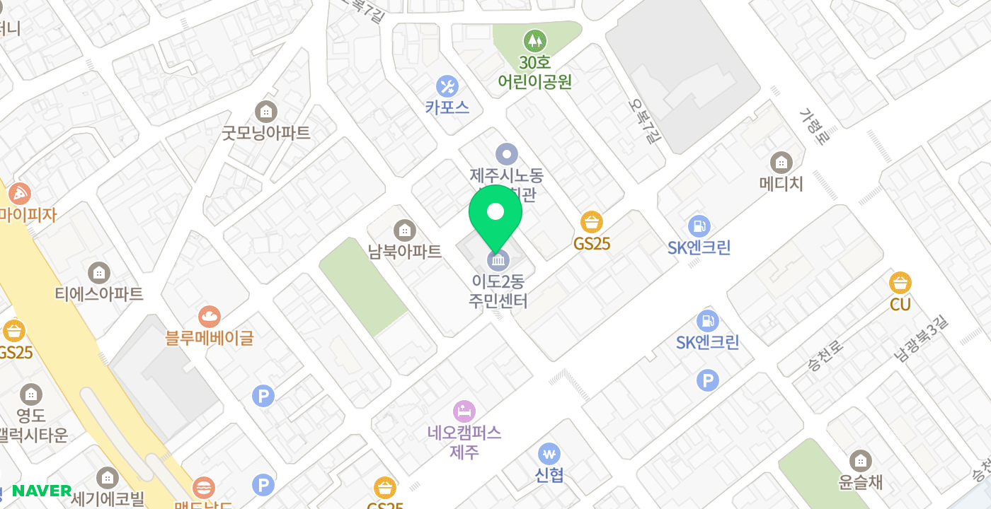 이도2동행정복지센터(1) 위치 지도
