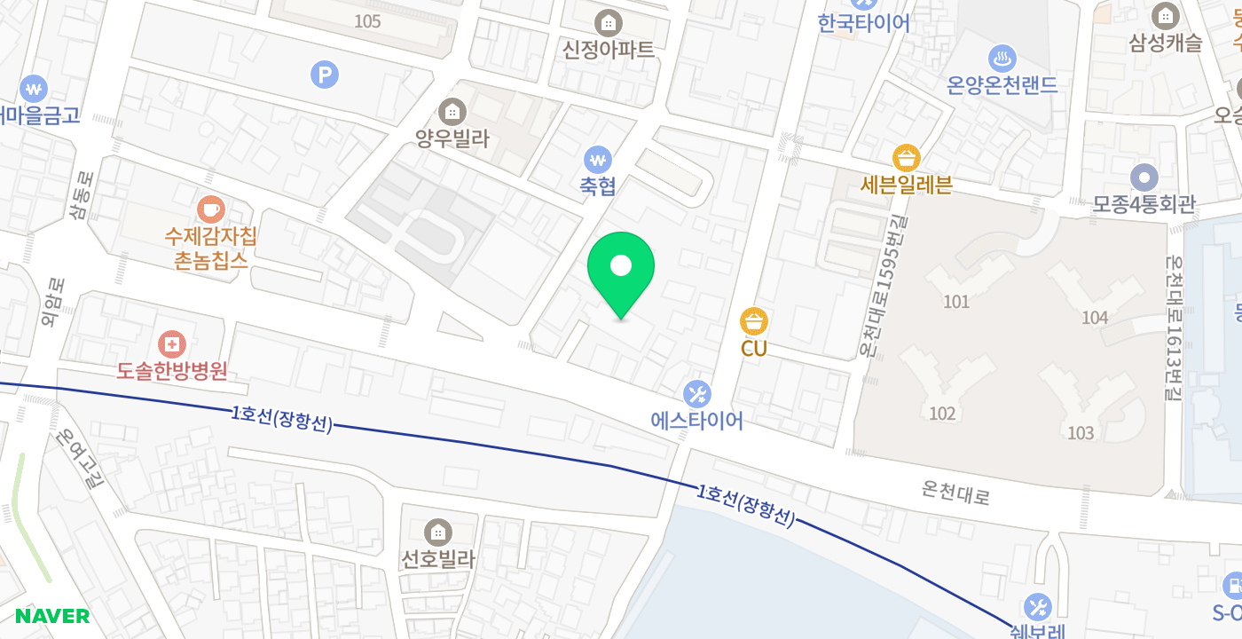 국민건강보험공단 아산지사 위치 지도