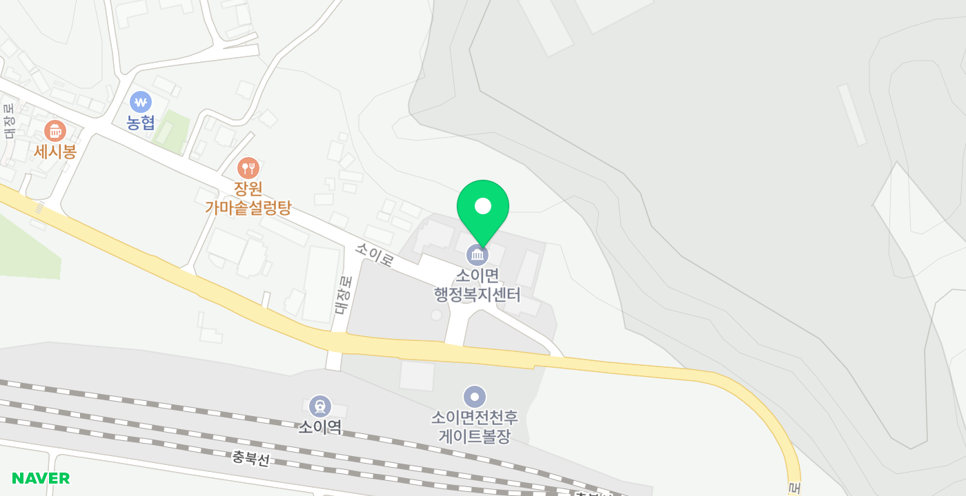 소이면 위치 지도