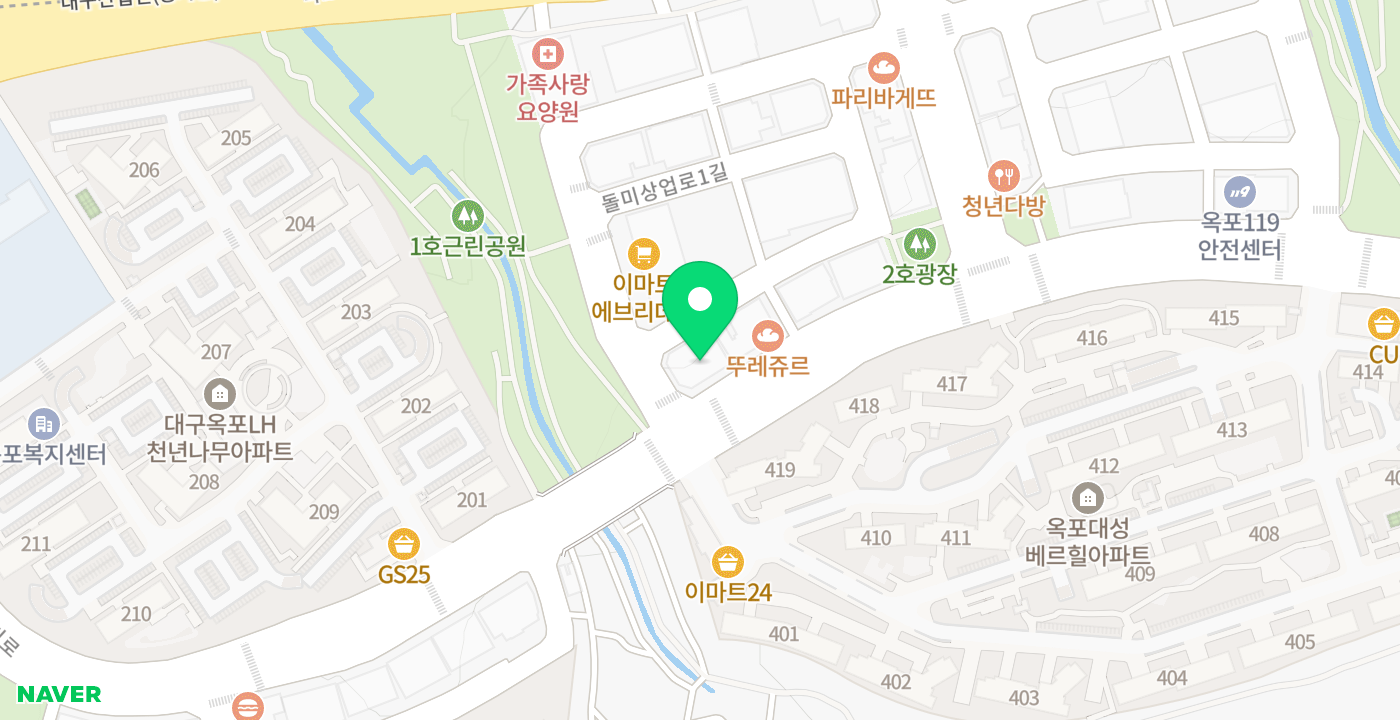 옥포새마을금고 보금자리점 위치 지도