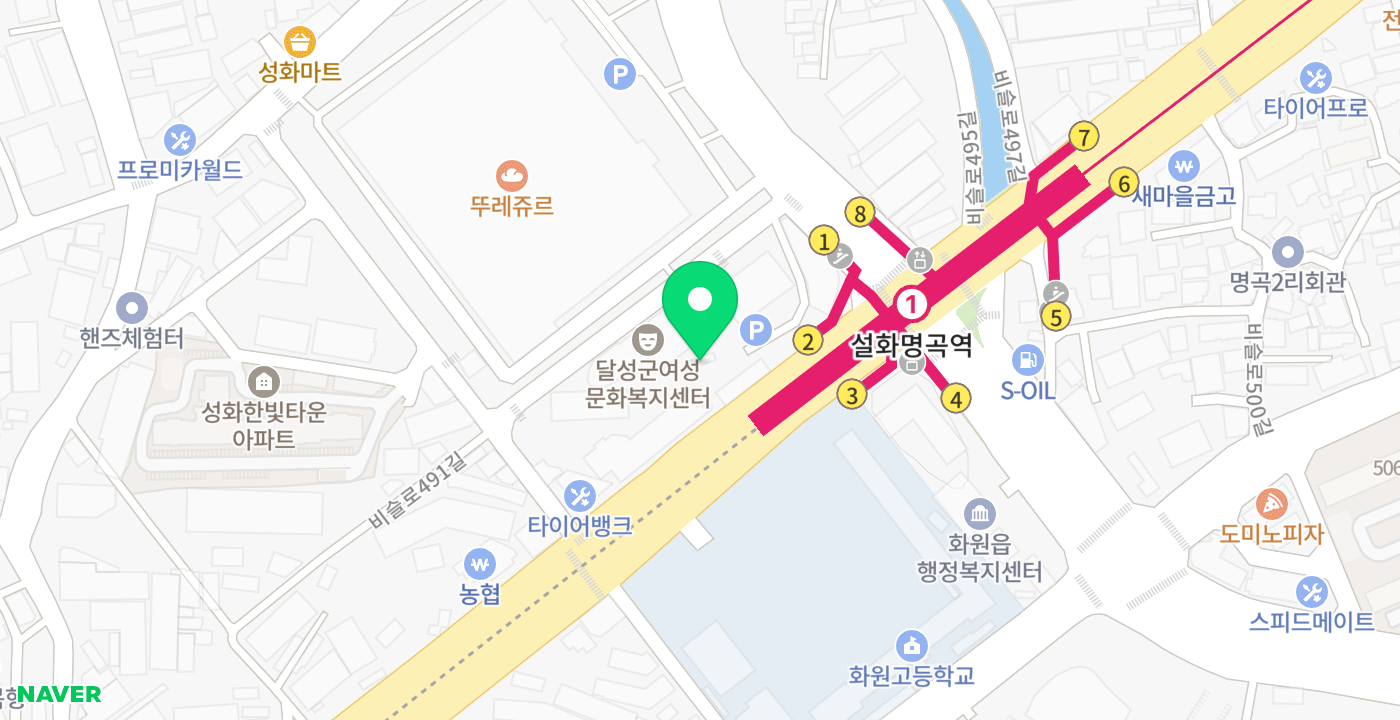달성농협유통센터 위치 지도