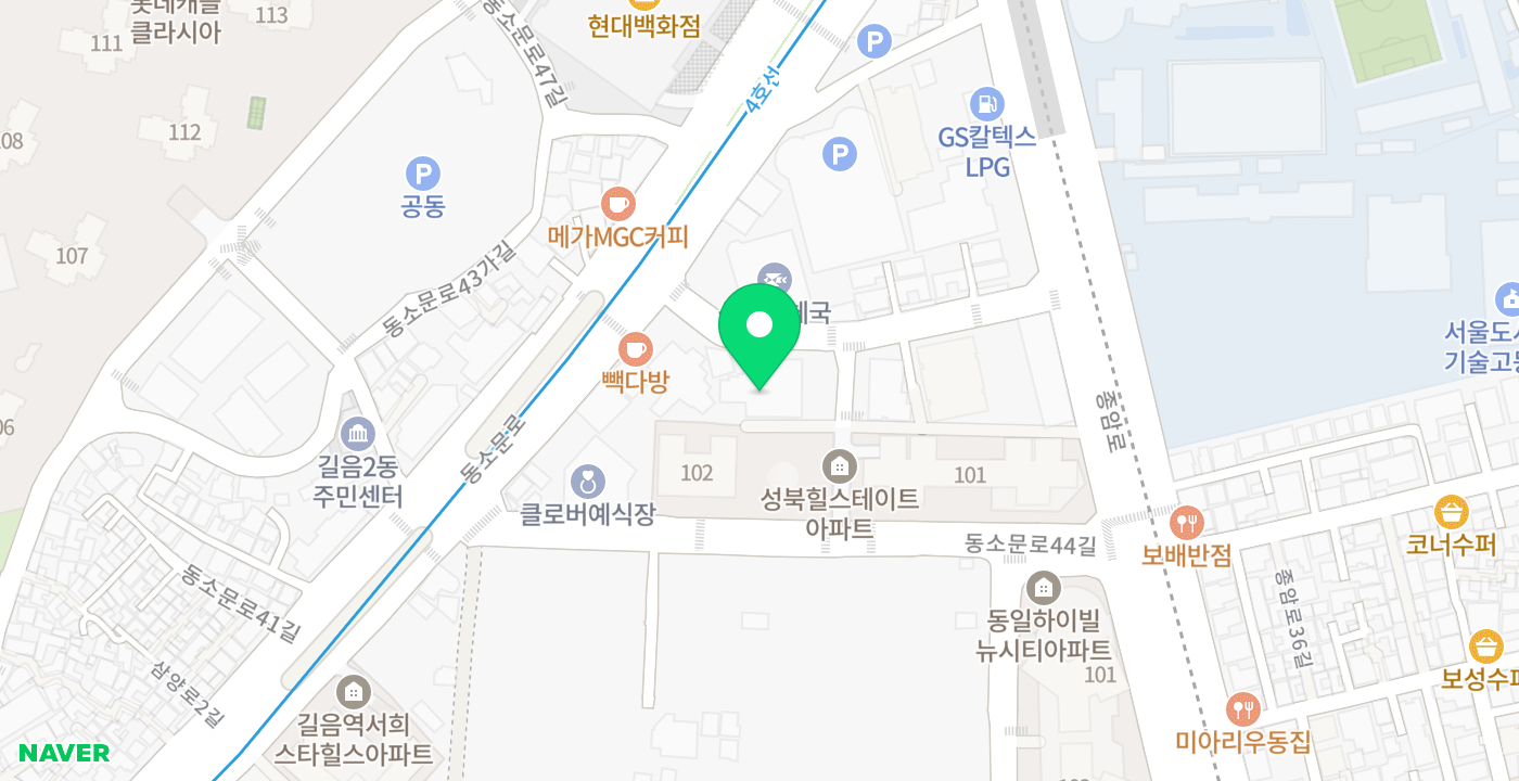 성북우리아이들병원 위치 지도