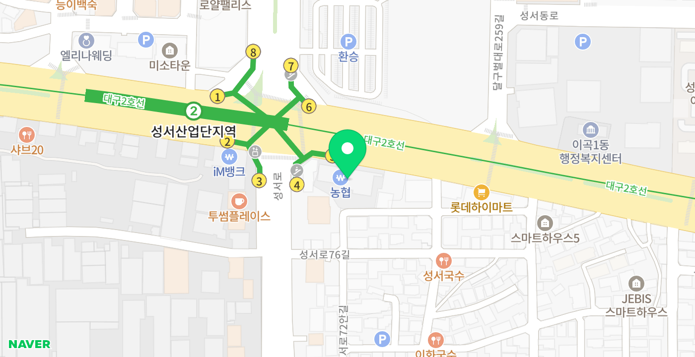 성서농협본점 위치 지도