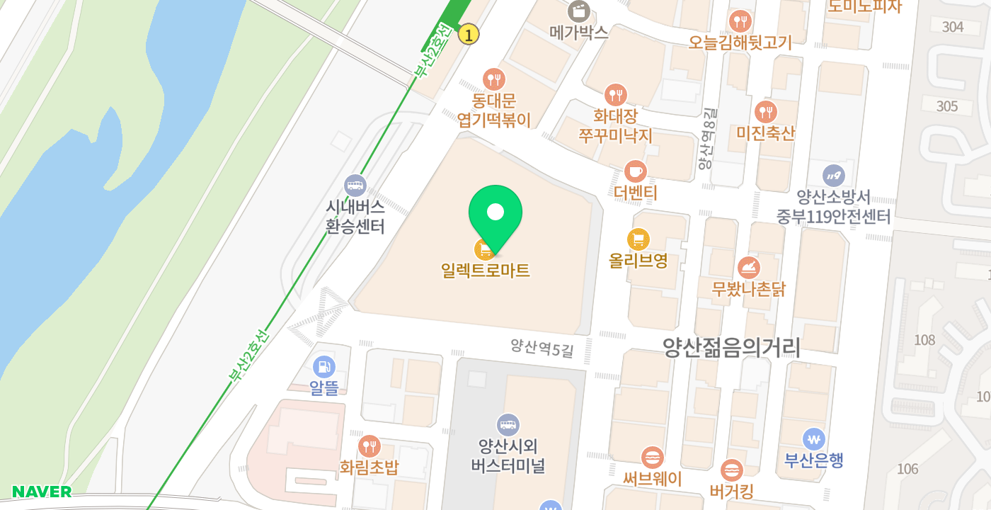이마트 양산점 위치 지도