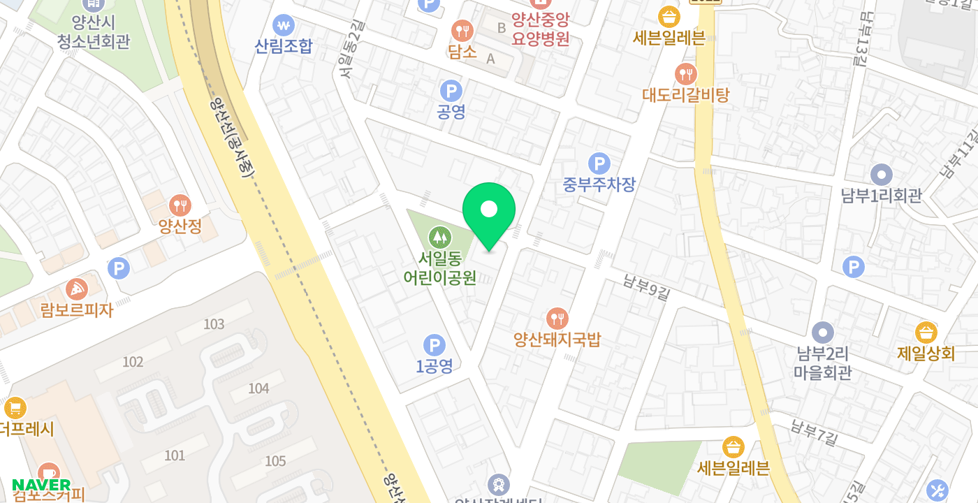 국민건강보험공단양산지사 위치 지도