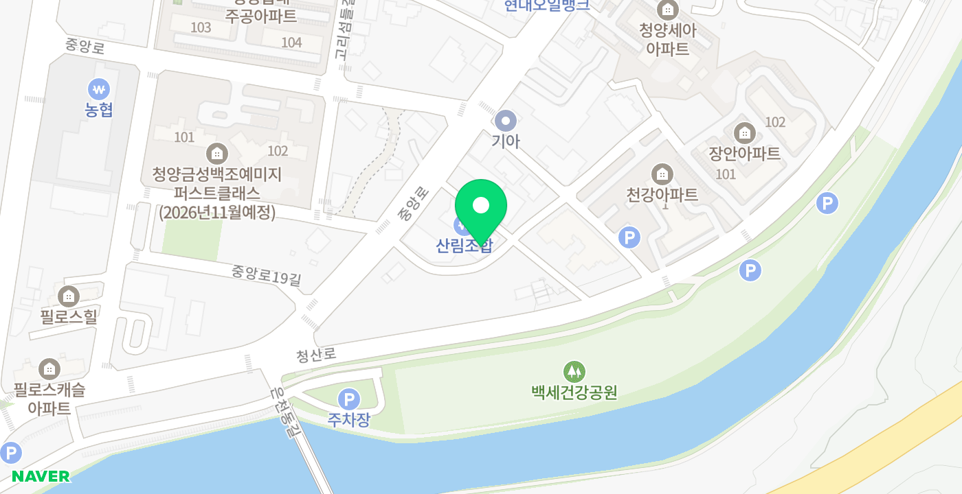 청양군산림조합 위치 지도