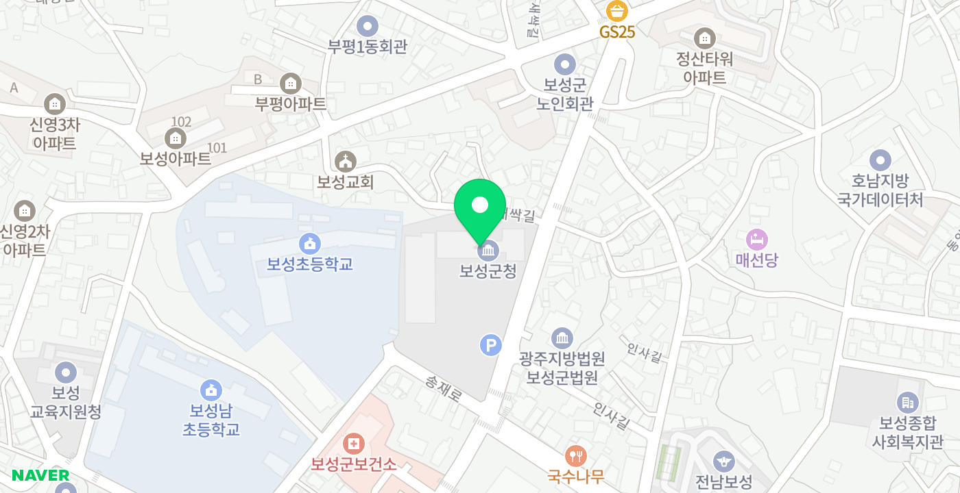 보성군청 종합민원과 위치 지도